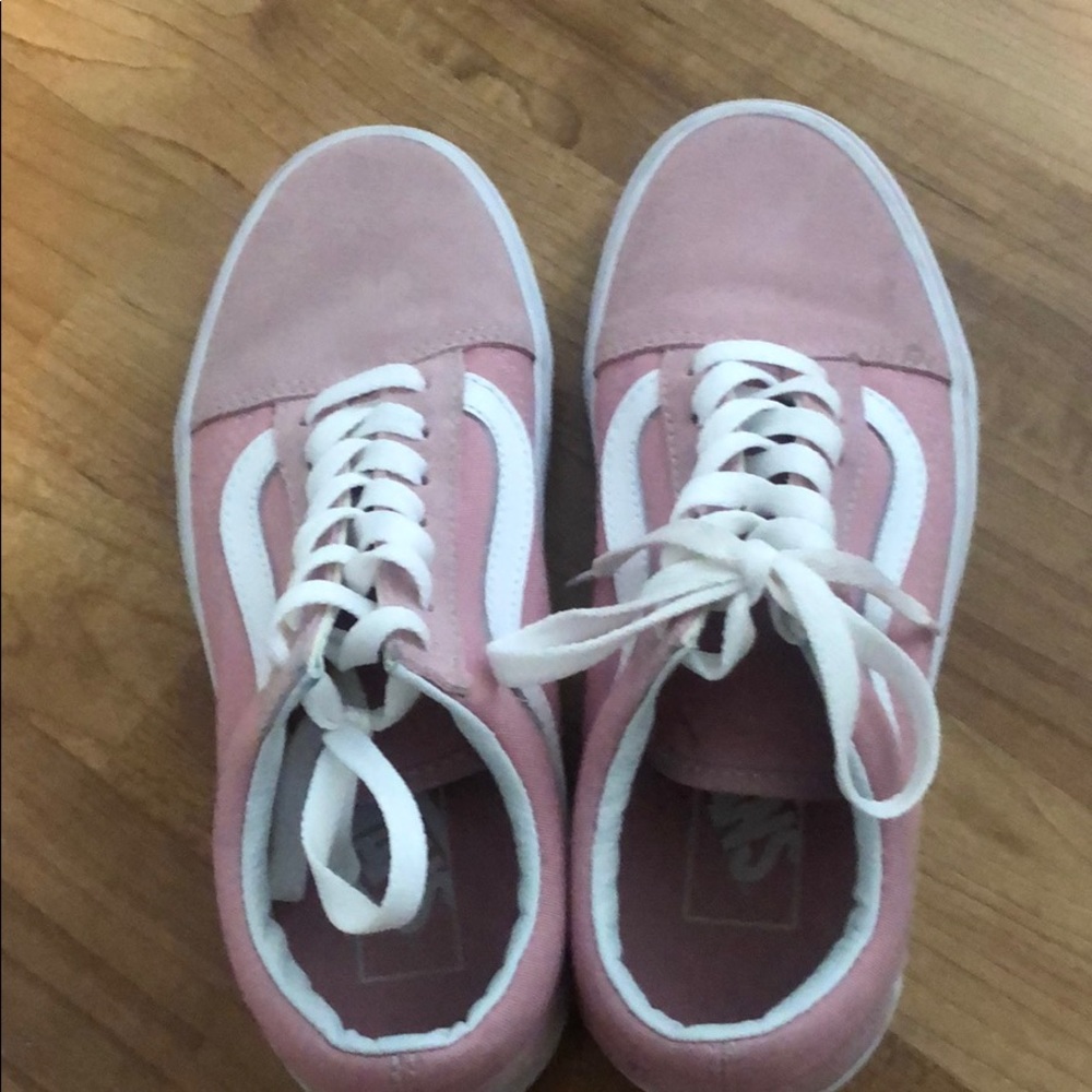 Hardly worn baby pink vans